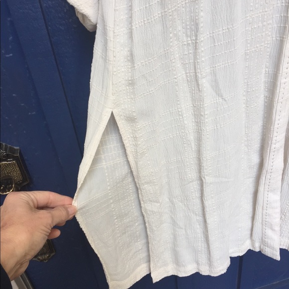 Free People Ivory Button Down Maxi Shirt - Picture 5 of 11